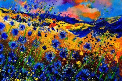 Blue Cornflowers 756 - Wall Art Print, 18x12