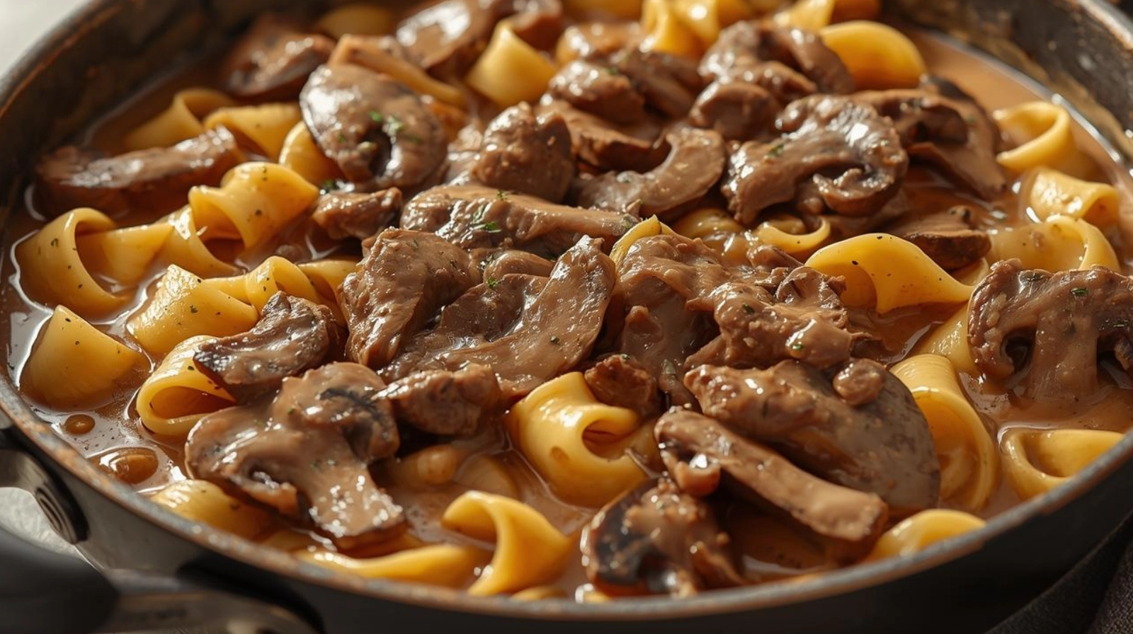one pan beef stroganoff