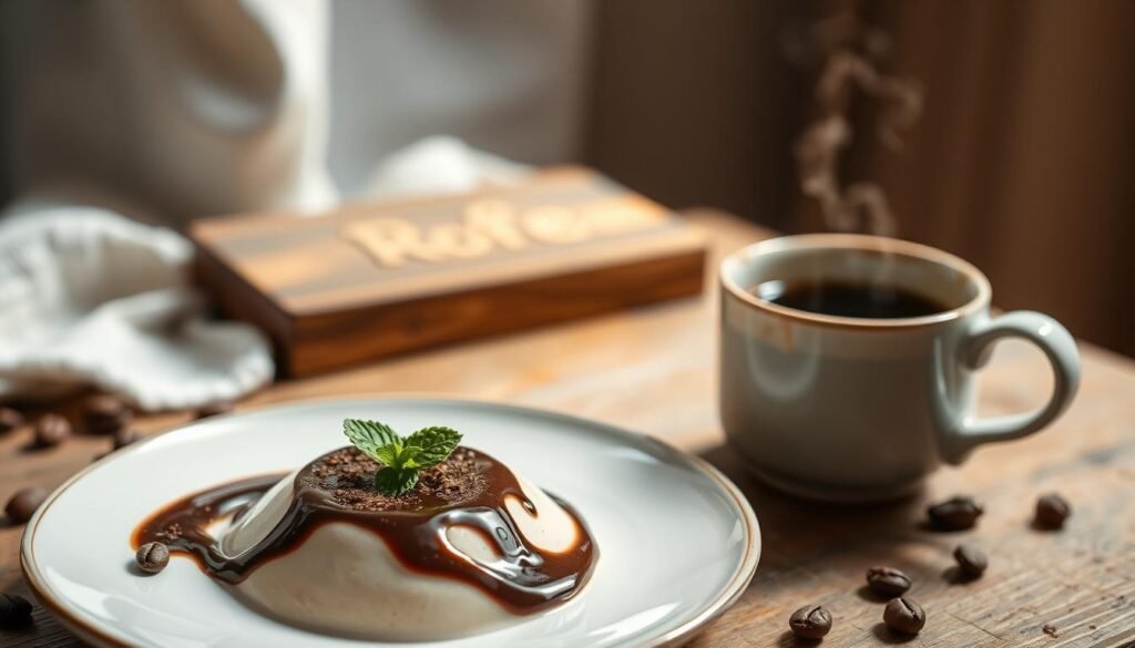 Coffee panna cotta