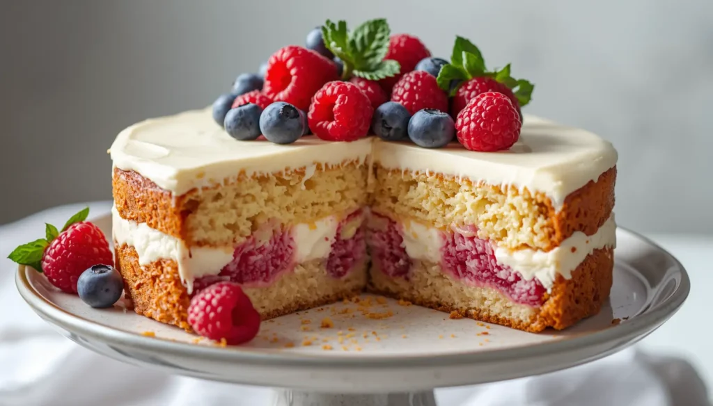 Raspberry Almond Cake